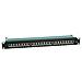 Kat. 6 19"-Patchpanel, 24 P, geschirmt, schwarz, Nero - Foto miniatura 1