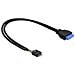 USB 3.0 19 pin - USB 2.0 8 pin 60cm, 2.0/3.0, Maschio / femmina, Dritto, Dritto, Nero - Foto miniatura 2