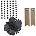 Perline Adesivi & Fiori Di Carta - Nero + 20 Etichette Kraft Con Gagliardetto - Foto miniatura 1