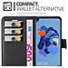 Custodia Compatibile Con Huawei Nova 5i / P20 Lite 2019 In Nero Carbone - Coperchio Protettiva Con Chiusura Magnetica, Funzione Stand E Tasca Per Le Carte - Foto miniatura 4