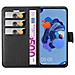 Custodia Compatibile Con Huawei Nova 5i / P20 Lite 2019 In Nero Carbone - Coperchio Protettiva Con Chiusura Magnetica, Funzione Stand E Tasca Per Le Carte - Foto miniatura 7