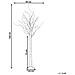 Albero Di Natale Led Metallo Bianco 160 Cm Lappi - Foto miniatura 3