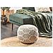 Pouf Macramè Triman Cotone Beige Chiaro - Foto miniatura 1