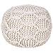 Pouf Macramè Triman Cotone Beige Chiaro - Foto miniatura 2