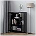 Armadietto Con Vetrina Nero 82,5x30,5x115 Cm Legno Multistrato - Foto miniatura 3