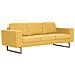 Divano A 3 Posti In Tessuto Giallo - Foto miniatura 1