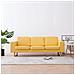 Divano A 3 Posti In Tessuto Giallo - Foto miniatura 8
