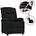 Poltrona Elettrica Reclinabile Nera In Tessuto - Foto miniatura 1