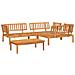 Set Divano Pallet da Giardino 4 pz in Legno Massello di Acacia - Foto miniatura 1