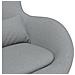 Sedia a uovo  Grigio chiaro in tessuto - Foto miniatura 7