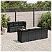 Set Divani da Giardino con Cuscini 8 pz Nero in Polyrattan - Foto miniatura 2