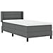 Letto con Box Spring e Materasso Grigio Scuro 80x200 cm Tessuto, Design Testata Lines Grigio Scuro 80 cm Tessuto - Foto miniatura 7