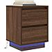 Comodino con Luci LED Rovere Marrone 38x34x50 cm - Foto miniatura 2
