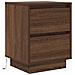 Comodino con Luci LED Rovere Marrone 38x34x50 cm - Foto miniatura 3