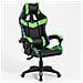 Sedia Gaming Da Scrivania Verde E Nera Con Led Rgb Altezza Regolabile 106-116cm - Foto miniatura 1