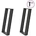 Gambe per tavolo consolle a forma di U 2 pz Antracite 28x(72-73) cm Acciaio - Foto miniatura 1
