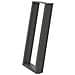 Gambe per tavolo consolle a forma di U 2 pz Antracite 28x(72-73) cm Acciaio - Foto miniatura 4