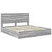 Letto con Contenitore con testiera Grigio Sonoma 200 x 200 cm - Foto miniatura 4