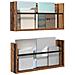 Scaffale per riviste 2 pcs Legno vecchio 60 x 12 x 30 cm - Foto miniatura 3