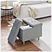 Pouf contenitore Grigio chiaro 60 x 60 x 45 cm Tessuto - Foto miniatura 4