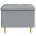 Pouf contenitore Grigio chiaro 60 x 60 x 45 cm Tessuto - Foto miniatura 6