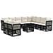 Set Divano da Giardino 11 pcs Nero polyrattan - Foto miniatura 1