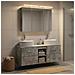 Set di mobili per il bagno 4 pcs Grigio Cemento - Foto miniatura 2