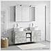 Set di mobili per il bagno 4 pcs Grigio Cemento - Foto miniatura 4