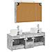 Set di mobili per il bagno 4 pcs Grigio Cemento - Foto miniatura 8