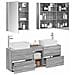 Set di mobili per il bagno 5 pcs Sonoma grigio - Foto miniatura 3