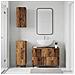 Set di armadietti da bagno in 3 pezzi ZWOLLE Legno antico - Foto miniatura 5