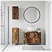 Set di armadietti da bagno in 3 pezzi ZWOLLE Legno antico - Foto miniatura 10