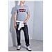 Graphic Set-in Neck Mid Heather Grey T-shirt Uomo Taglia Xs - Foto miniatura 2