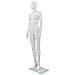Manichino Donna Figura Intera Base In Vetro 175cm Bianco Lucido - Foto miniatura 1
