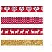 3 Masking Tape Di Natale Scandinavo Rosso E Bianco + Washi Tape Dorato - Foto miniatura 3