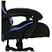 Sedia Da Gaming Con Luci A Led Rgb Blu E Nera In Similpelle - Foto miniatura 8
