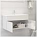 Mobile Bagno con Lavabo Integrato Bianco Lucido in Truciolato - Foto miniatura 2