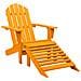 Sedia Giardino Adirondack con Pouf Massello di Abete Arancione - Foto miniatura 1