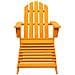 Sedia Giardino Adirondack con Pouf Massello di Abete Arancione - Foto miniatura 3
