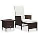 Set Divani da Giardino 2 pz con Cuscini in Polyrattan Marrone - Foto miniatura 1