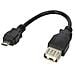 AU0030, USB, micro USB, Maschio / femmina, Nero, USB - Foto miniatura 1