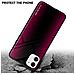 Custodia Compatibile Con Apple Iphone 11 - Ottica A Strisce In Cremisi Rosa - Coperchio Protettivo In Vetro Temperato E Silicone Tpu - Foto miniatura 4