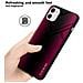 Custodia Compatibile Con Apple Iphone 11 - Ottica A Strisce In Cremisi Rosa - Coperchio Protettivo In Vetro Temperato E Silicone Tpu - Foto miniatura 6