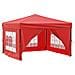 Tenda Per Feste Pieghevole Con Pareti Laterali Rosso 3x3 M - Foto miniatura 3