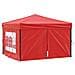 Tenda Per Feste Pieghevole Con Pareti Laterali Rosso 3x3 M - Foto miniatura 1