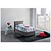 Letto Singolo Brunella, Letto Contenitore Con Rivestimento In Tessuto, 100% Made In Italy, Apertura Frontale, Con Materasso Cm 80x190 Incluso, Grigio - Foto miniatura 1