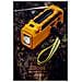 Ad1197 Radio Solare Portatile Ricaricabile D'emergenza Con Dynamo Fm Am, Power Bank Giallo - Foto miniatura 3