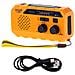 Ad1197 Radio Solare Portatile Ricaricabile D'emergenza Con Dynamo Fm Am, Power Bank Giallo - Foto miniatura 4