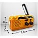 Ad1197 Radio Solare Portatile Ricaricabile D'emergenza Con Dynamo Fm Am, Power Bank Giallo - Foto miniatura 7