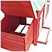 Pollaio Con Casetta Nidificazione Rosso 190x72x102 Cm In Abete - Foto miniatura 4